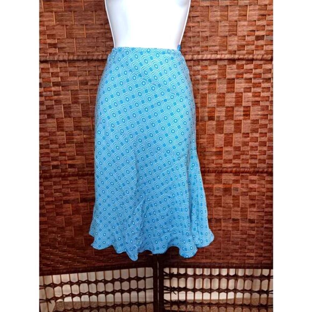 Jones New York Silk Midi Skirt
